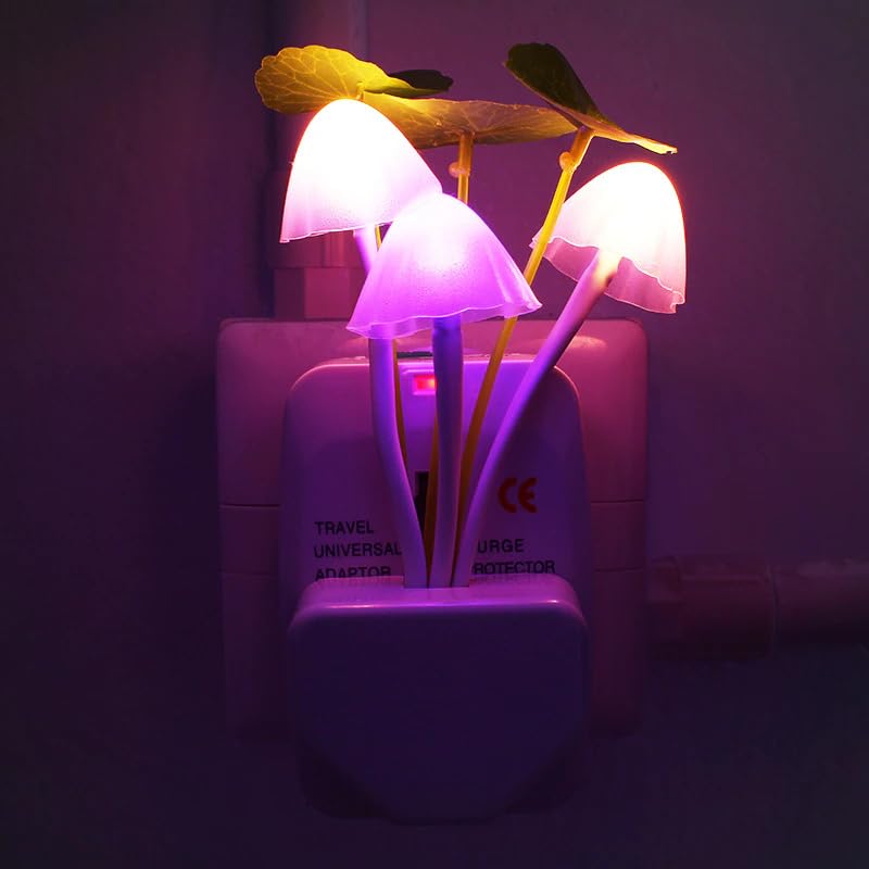 GLUN Magic 3D LED Night Lamp with Plug Smart Sensor auto On/Off and Color Change