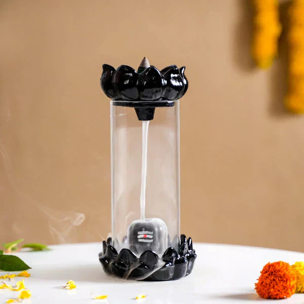 Shivling Fountain Incense Holder(+10 Aromatic Terracotta Incense)
