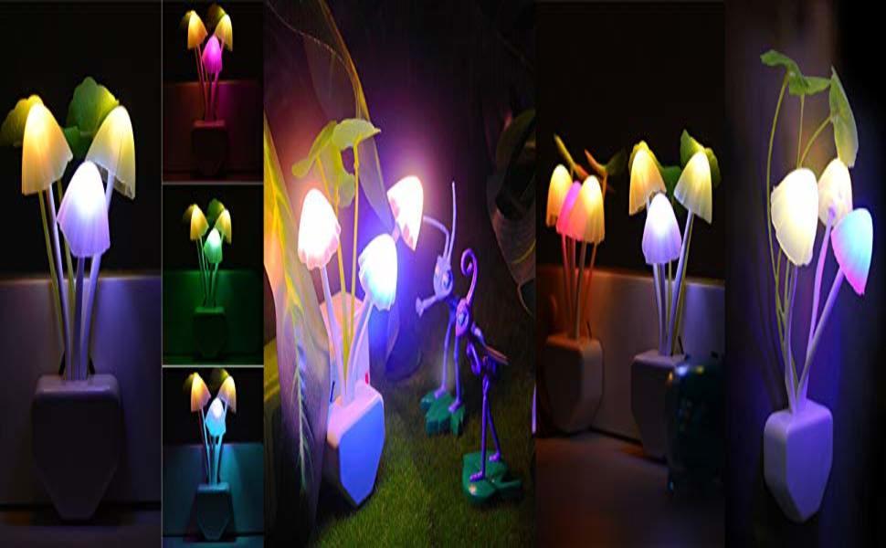 GLUN Magic 3D LED Night Lamp with Plug Smart Sensor auto On/Off and Color Change