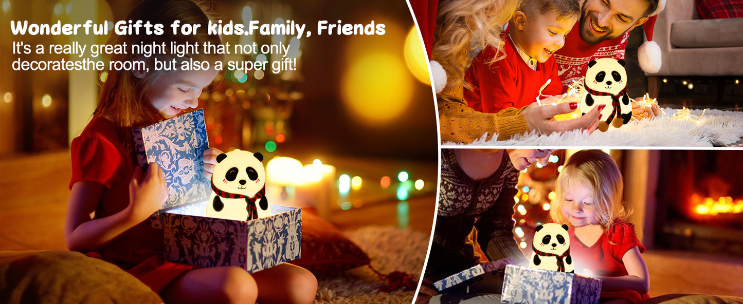 One94Store Rechargeable Silicone Panda Night Light for Kids