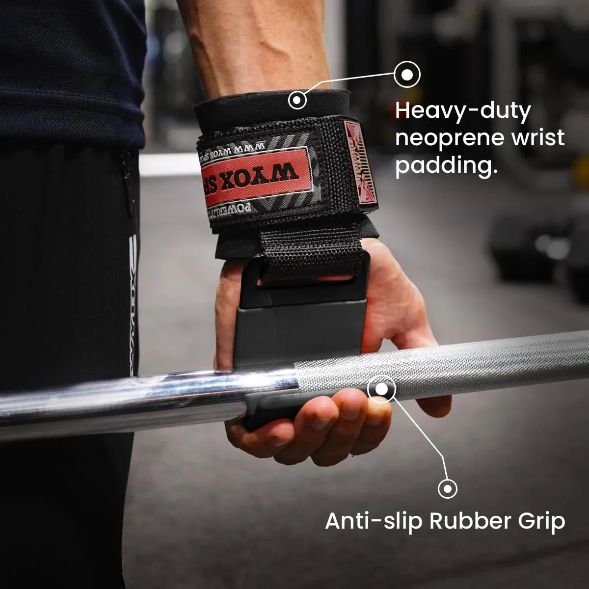 Daly Needs Power Weight Lifting Training Gym Straps Hook bar Wrist Support Lift Gloves