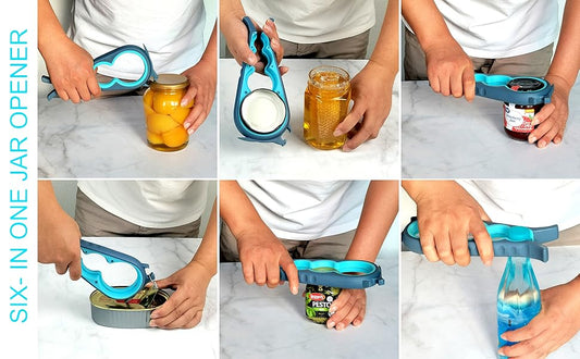 Otstar Jar Opener Bottle Opener and Can Opener for Weak hands, Seniors with Arthritis and Anyone with Low Strength