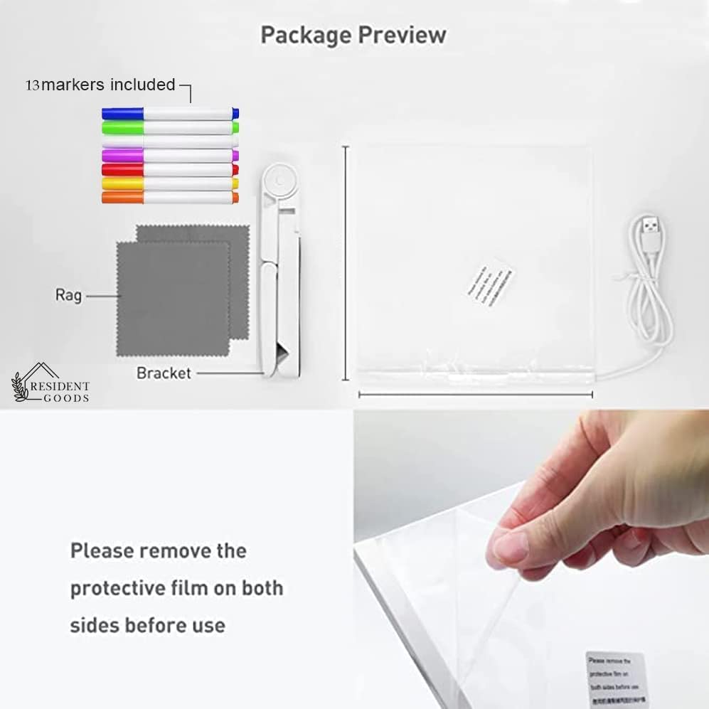 DIY 3D Acrylic Writing pad with Pen Message Board