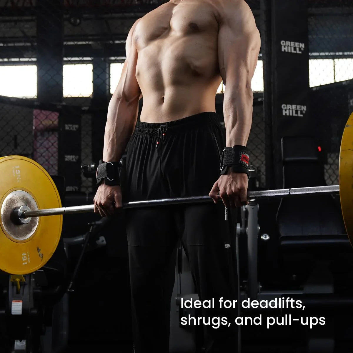 Daly Needs Power Weight Lifting Training Gym Straps Hook bar Wrist Support Lift Gloves