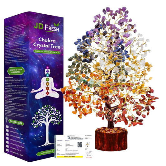 JD FRESH 300 Beads Crystal Tree/7 Chakra Crystal Tree