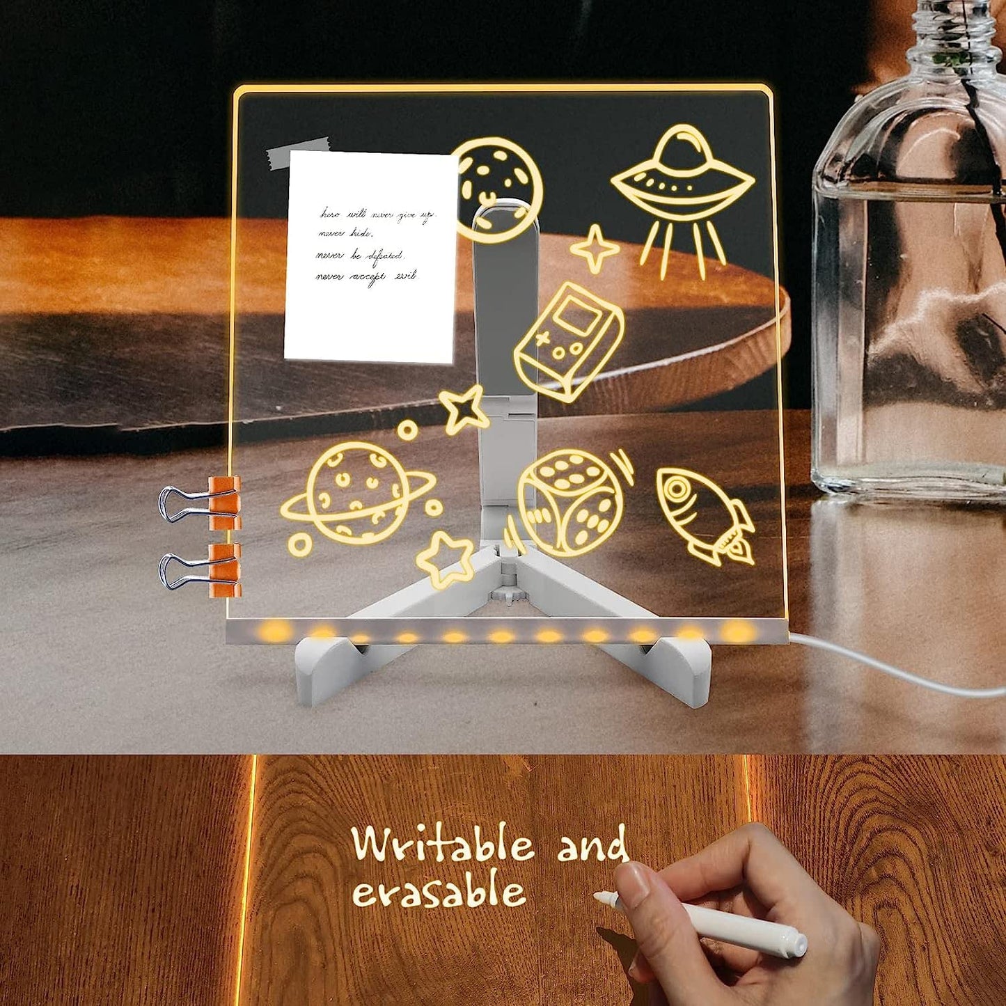 DIY 3D Acrylic Writing pad with Pen Message Board