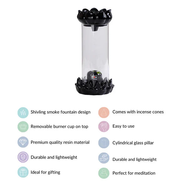 Shivling Fountain Incense Holder(+10 Aromatic Terracotta Incense)