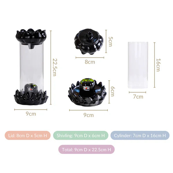 Shivling Fountain Incense Holder(+10 Aromatic Terracotta Incense)