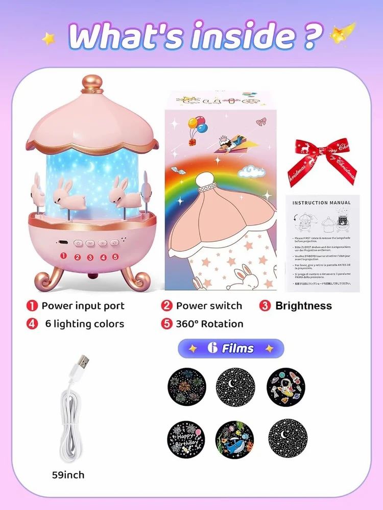 Bunny Dreamy Night Lamp Projector