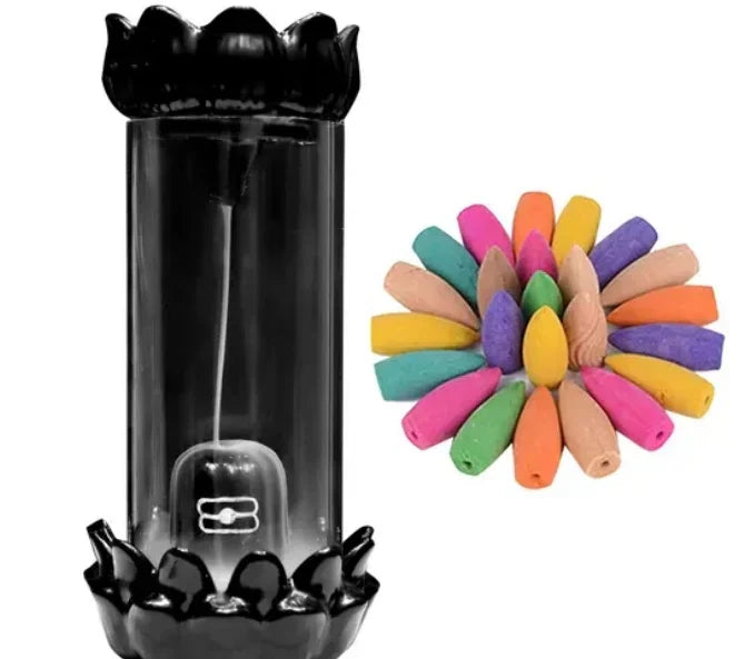 Shivling Fountain Incense Holder(+10 Aromatic Terracotta Incense)
